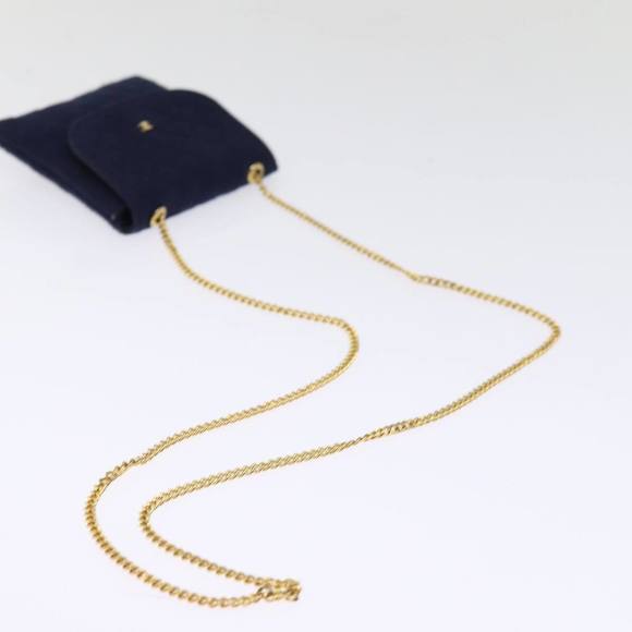 CHANEL Chain Pouch Canvas Navy CC Auth 74394 - Picture 7 of 16